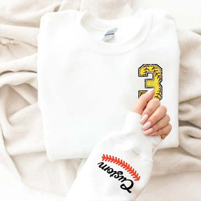 Custom Sleeve Softball Sweatshirt
