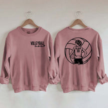 Personalized Volleyball Mom Name & Number Sweatshirt