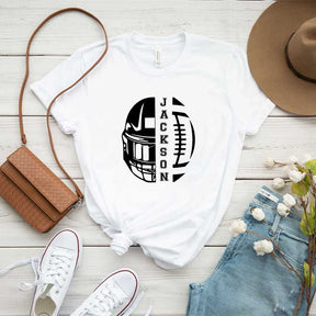 Personalized Football Mom T-Shirt