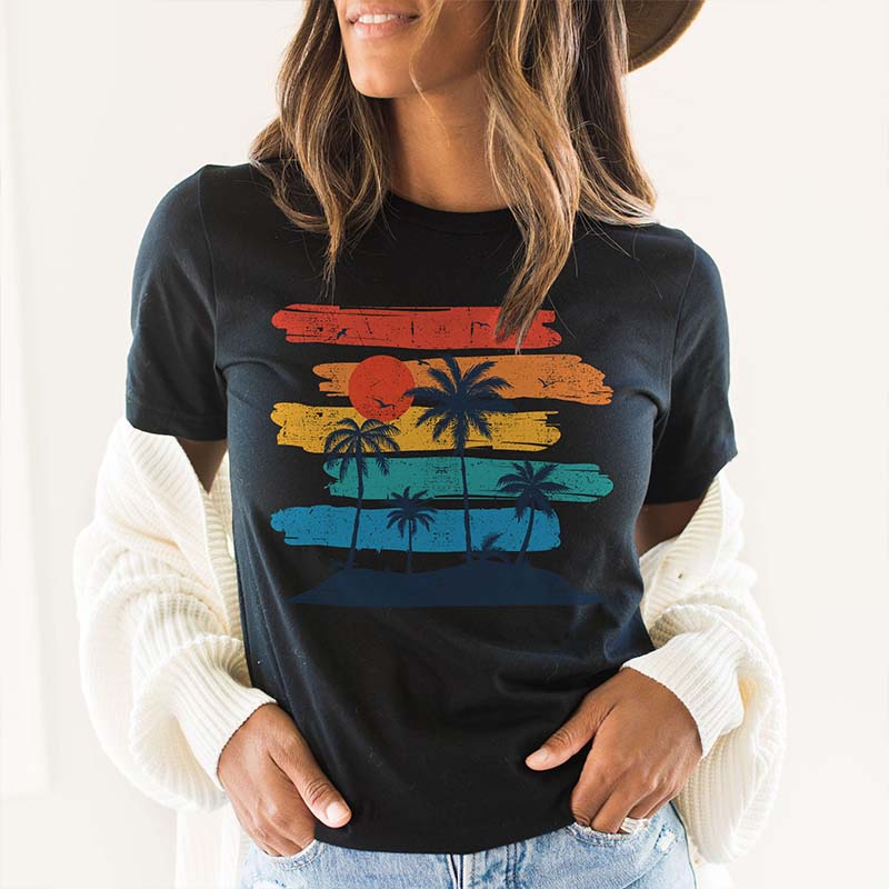 Retro Summer Vintage Style Sunset T-Shirt