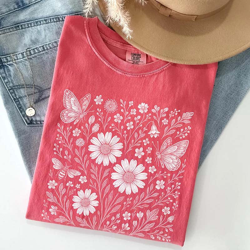 Gift for Gardener Floral T-Shirt