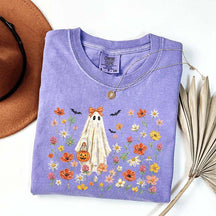 Coquette Floral Ghost Wildflowers Cute T-Shirt