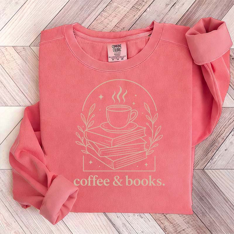 Cute Coffee & Books Club Sweatshirt