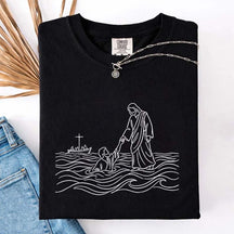 Jesus Walking on Water Comfort Colors T-Shirt
