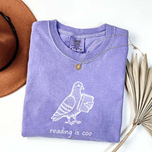 English Teacher Pigeon Reading T-Shirt
