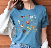 Wildflower Chicken Lover Farm Girl T-Shirt