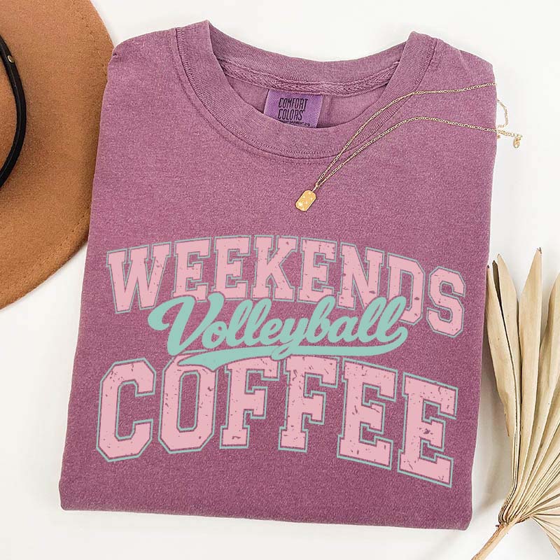 Weekends Coffee Volleyball T-Shirt