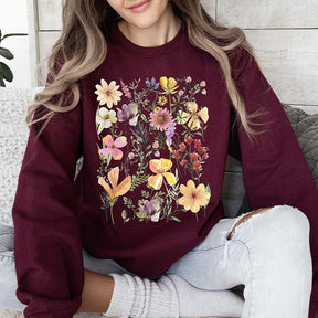 Mountain Meadow Pressed Flowers Sweatshirt