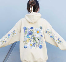 Boho Cottagecore Floral Botanical Nature Hoodie
