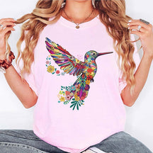 Floral Hummingbird T-Shirt