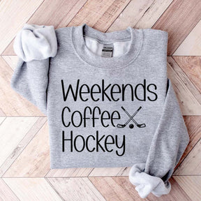 Funny Weekend Coffe Hockey Lover Sweatshirt