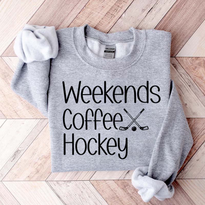 Funny Weekend Coffe Hockey Lover Sweatshirt