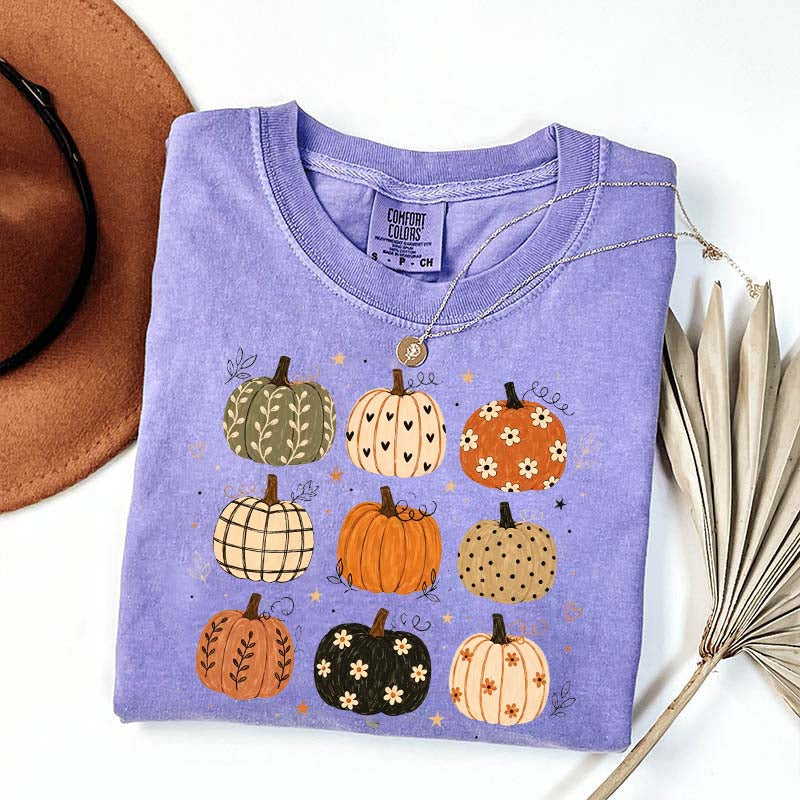 Boho Pumpkin Harvest Season Halloween T-Shirt