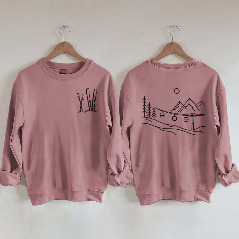 Minimalist Ski Design Sweatshirt