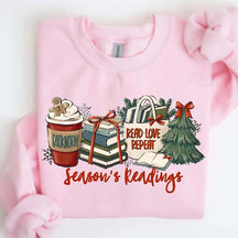 Season's Readings Christmas Book Lover Sweatshirt