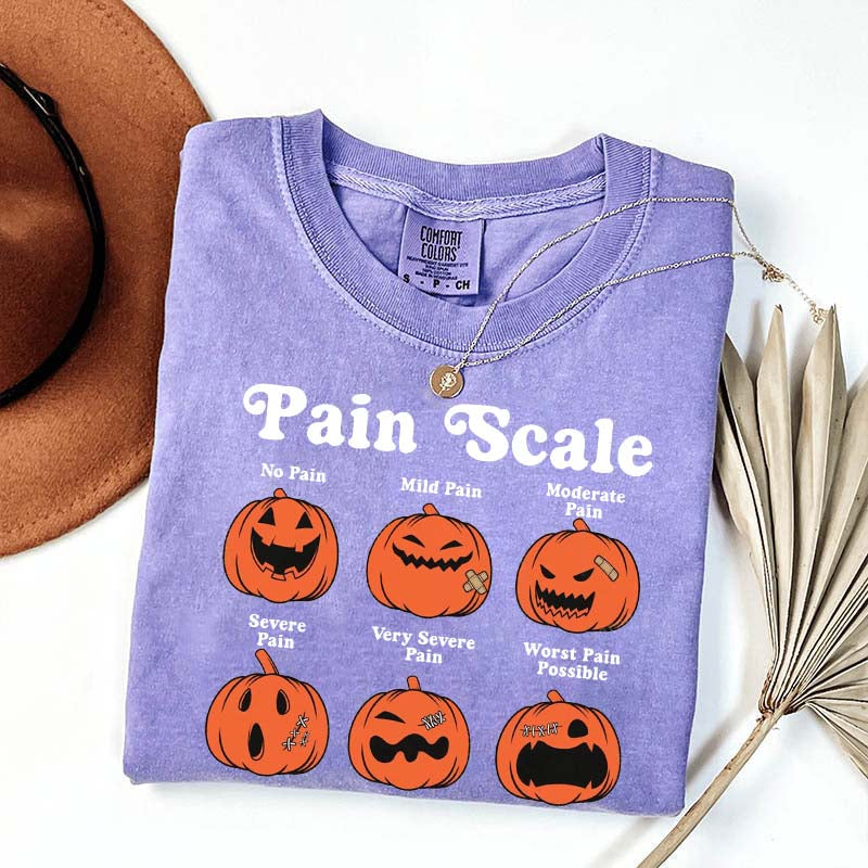 Pain Scale Fall Pumpkin Nurse T-Shirt
