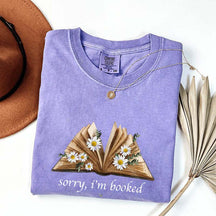 Sorry I'm Booked Bookworm Daisy T-Shirt