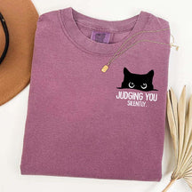 Judging You Silently Cat T-Shirt
