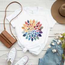 Floral Mandala Yoga Leaves T-Shirt