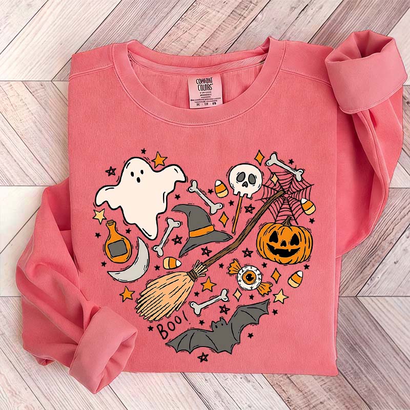 Cute Halloween Doodles Hearth Sweatshirt