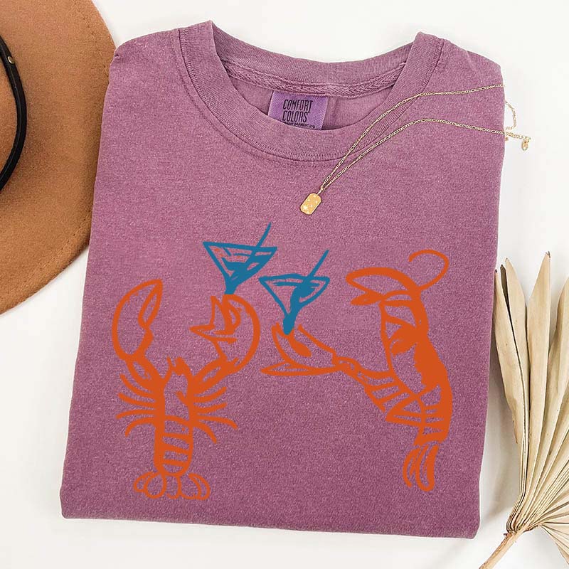 Lobster Crab Martini T-Shirt