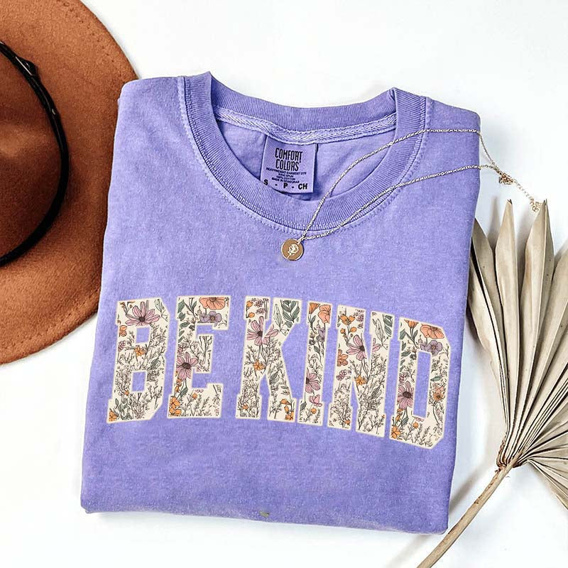 Motivational Teacher Be Kind Flowers T-Shirt