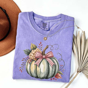 Watercolor Pumpkin Womens Halloween T-Shirt