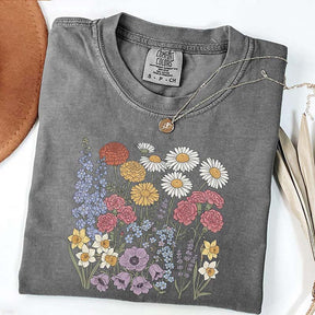 Botanical Print Wildflowers Vibes Sweatshirt