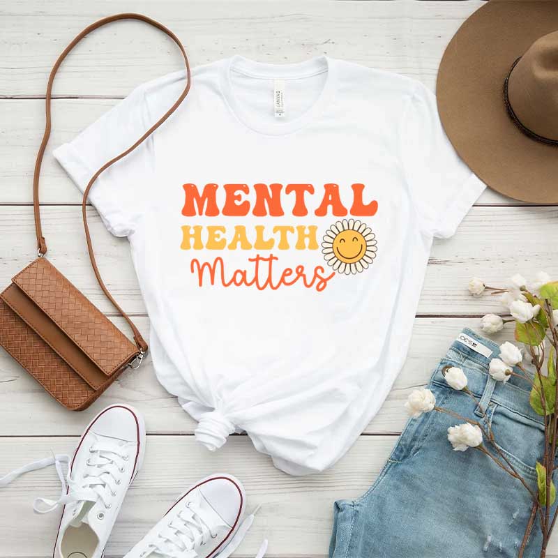 Mental Health Matters Psychologist Sunflower T-Shirt