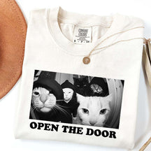 Funny Cat Gang Open The Door T-Shirt