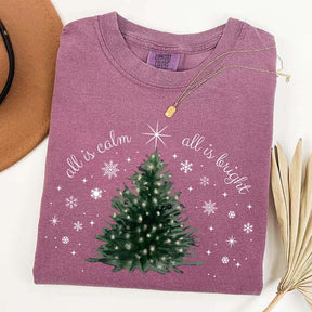 Christmas Tree Minimal Chic Holiday T-Shirt