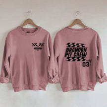 Personalized Pit Crew Racing Sweatshirt
