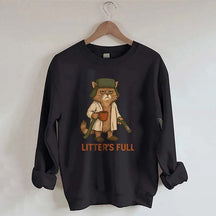 Litter's Full Christmas Vacation Cat Sweatshirt