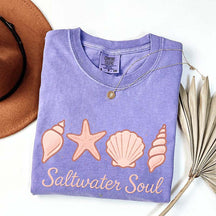 Seashell Graphic Comfort Colors Beach T-Shirt