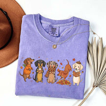 Dachshund Fall Cozy Season Pumpkin T-Shirt