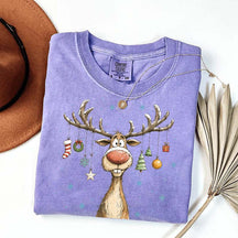 Retro Merry Christmas Retro Reindeer T-Shirt