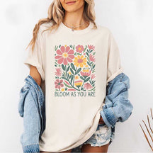 Bloom As You Are Boho Inspirational T-Shirt