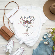 Faith Hope Love Religious Floral T-Shirt