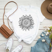 Comfort Colors Botanical Tree Ring Art T-Shirt