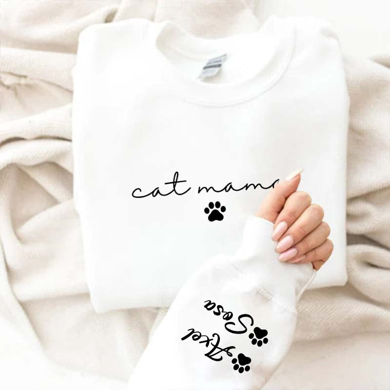 Personalized Cat Mama Sweatshirt