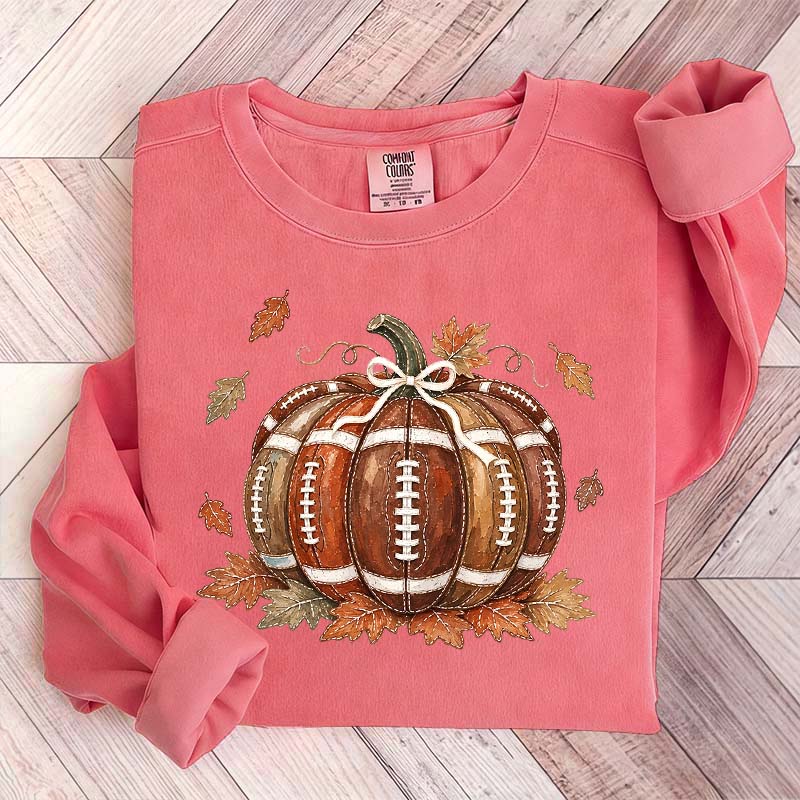 Fall Game Day Football Pumpkin Sweatshirt