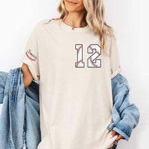 Custom Cute Baseball Number and Name T-Shirt