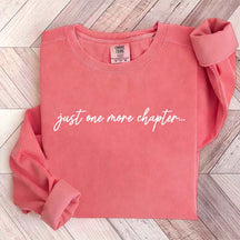 Minimalist Just One More Chapter Bookish Sweatshirt