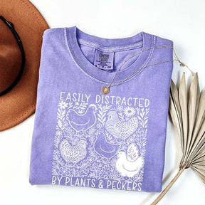 Easily Distracted By Plants and Peckers Wildflowers T-Shirt