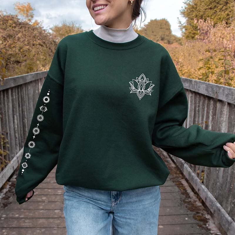 Chakra Symbols Meditation Yoga Sweatshirt