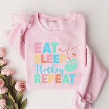 Eat Sleep Hockey Repeat Cute Sweatshirt