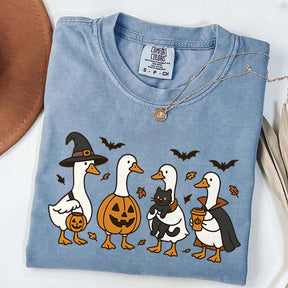 Halloween Ghost Pumpkin Bat Cat T-Shirt