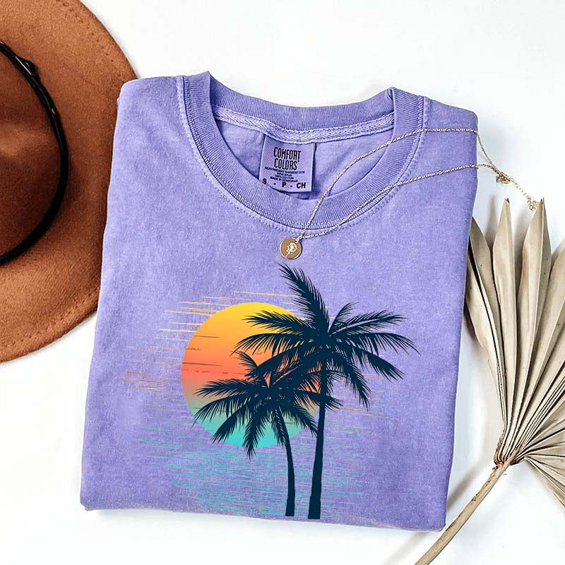 Retro Tropical Sunset T-Shirt