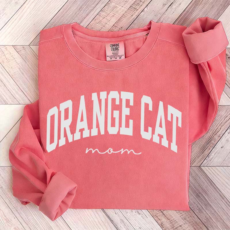 Orange Cat Mom Sweatshirt