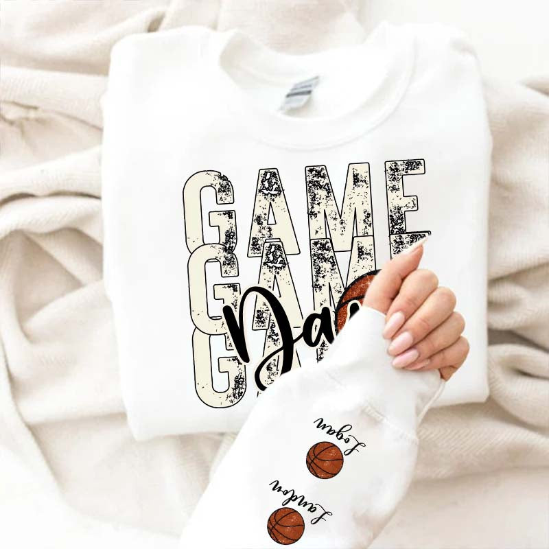 Custom Basketball Name on Sleeve Sweatshirt